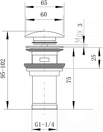 Milacio Донный клапан MC.010.BL черный – фотография-4